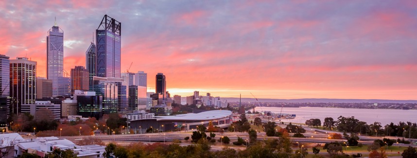 Perth and the Swan River.